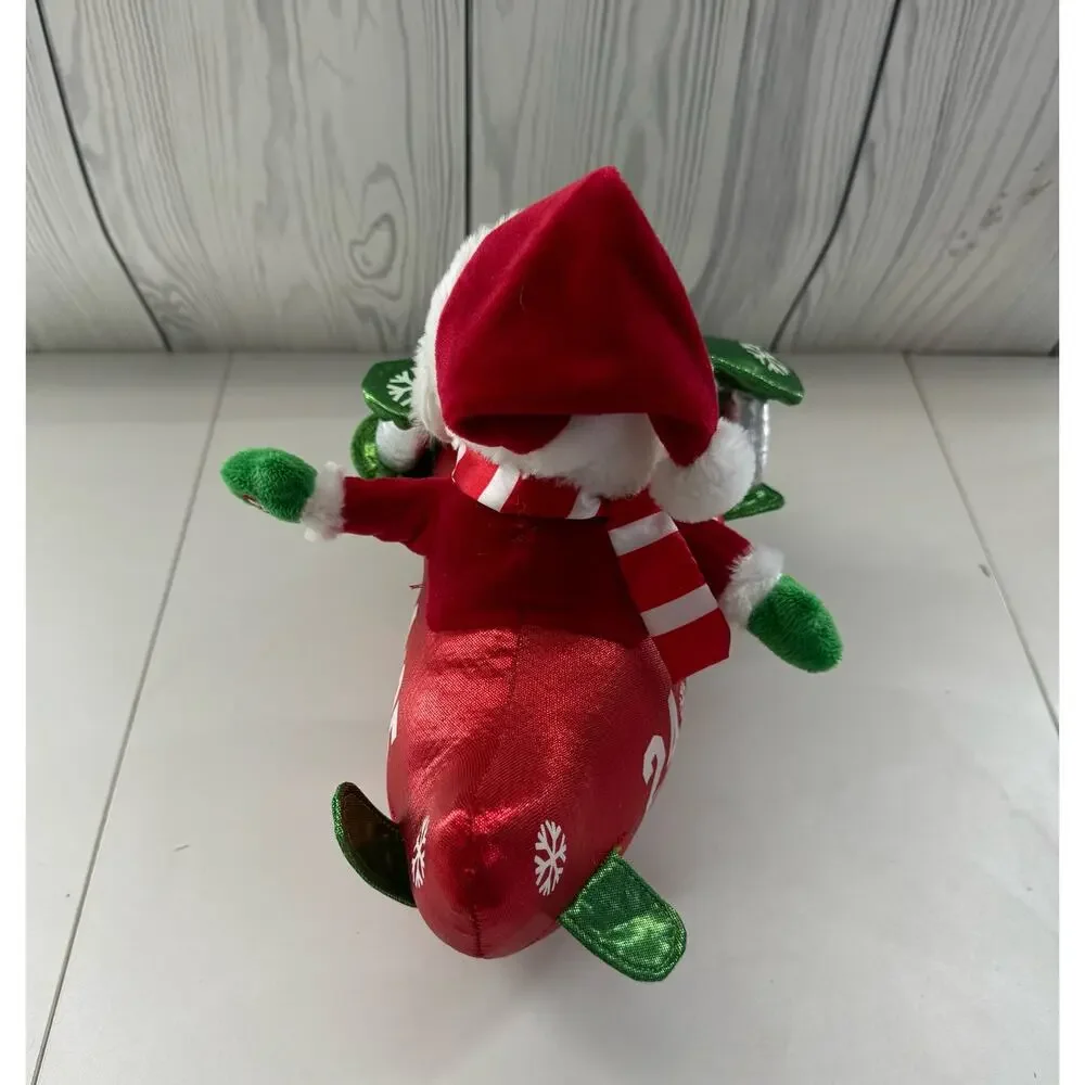 Gemmy Animated Airplane Santa Plush Musical Singing Light Up Toy